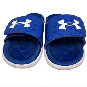 Under Armour Men's Blue White Slide Adjustable Strap Sandals 13